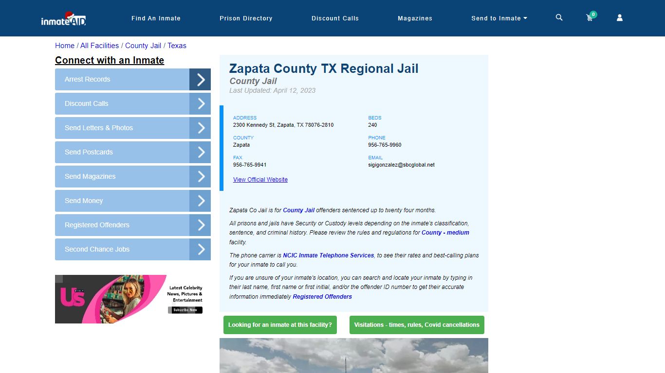 Zapata County TX Regional Jail - Inmate Locator - Zapata, TX